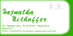 hajnalka milhoffer business card
